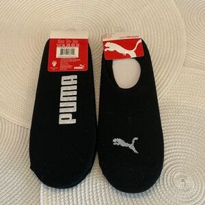 Puma Black No-Show Socks with White Logo 4 pairs (2 2 packs)